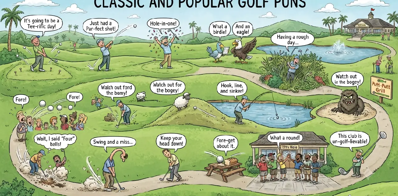 Classic and Popular Golf Puns