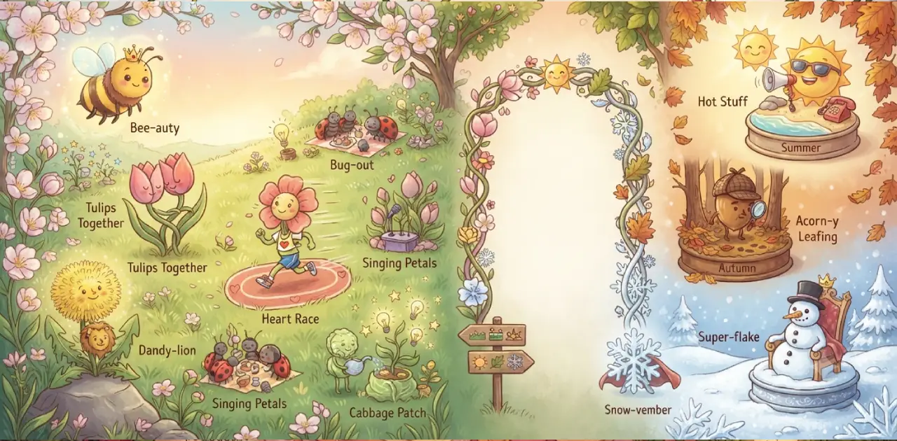 Blossom Puns Compared to Other Seasonal Wordplay