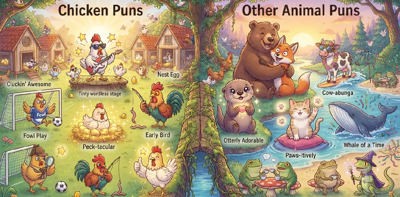 Chicken Puns vs. Other Animal Puns: How They Compare