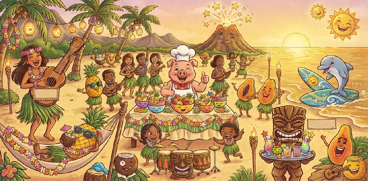 Luau Puns for Party Invitations and Decor