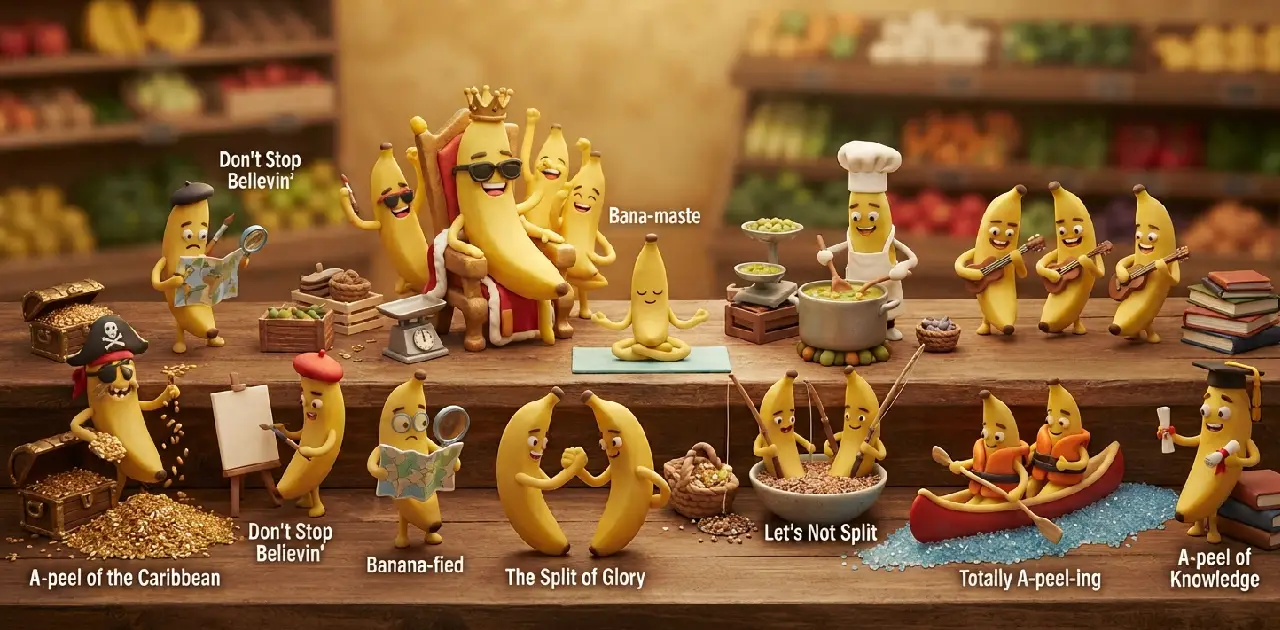 Banana Puns for Instagram and Smoothie Bowl Captions